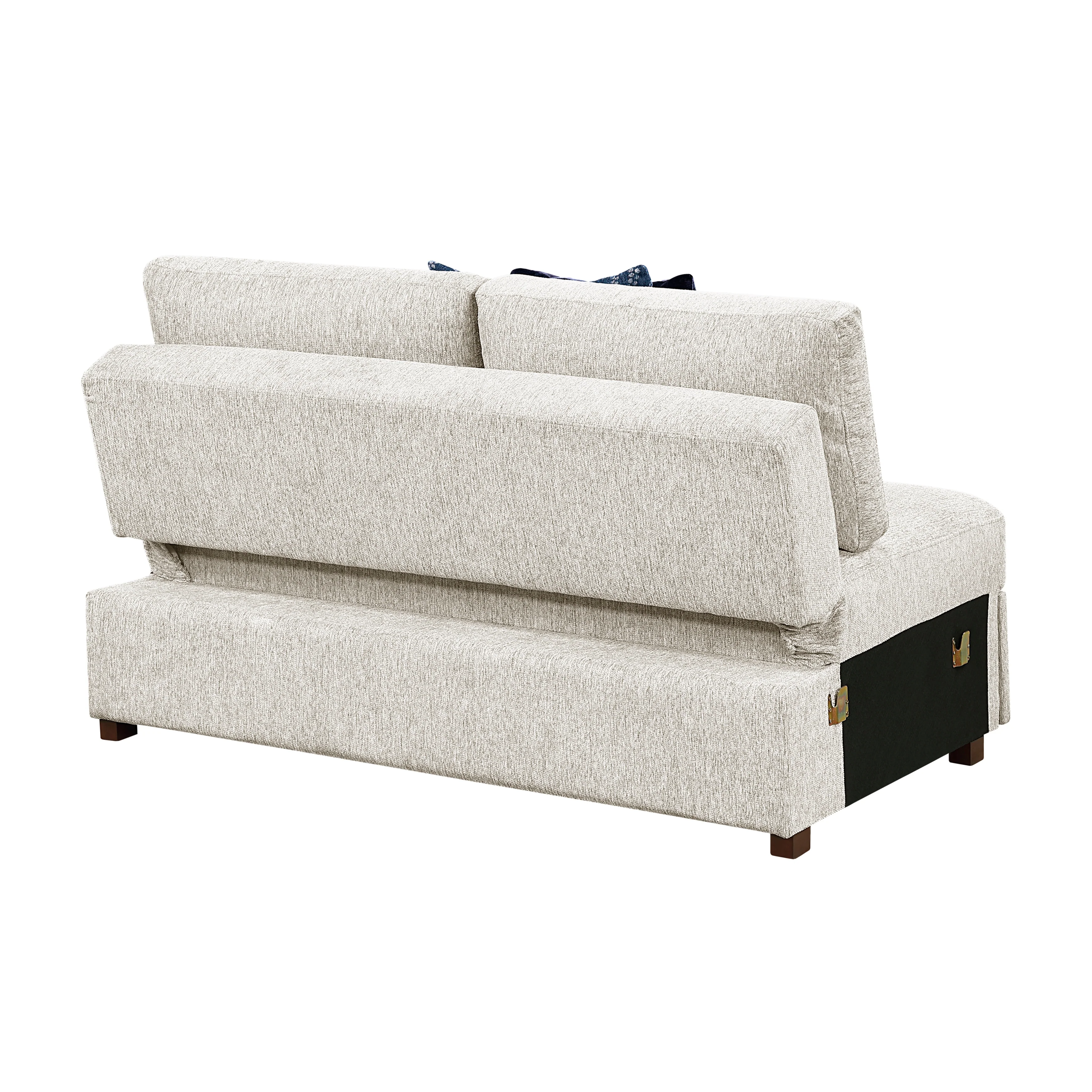 Isla Armless Convertible 2-seater With Pull-out Bed And Click Motion Back - Image 8