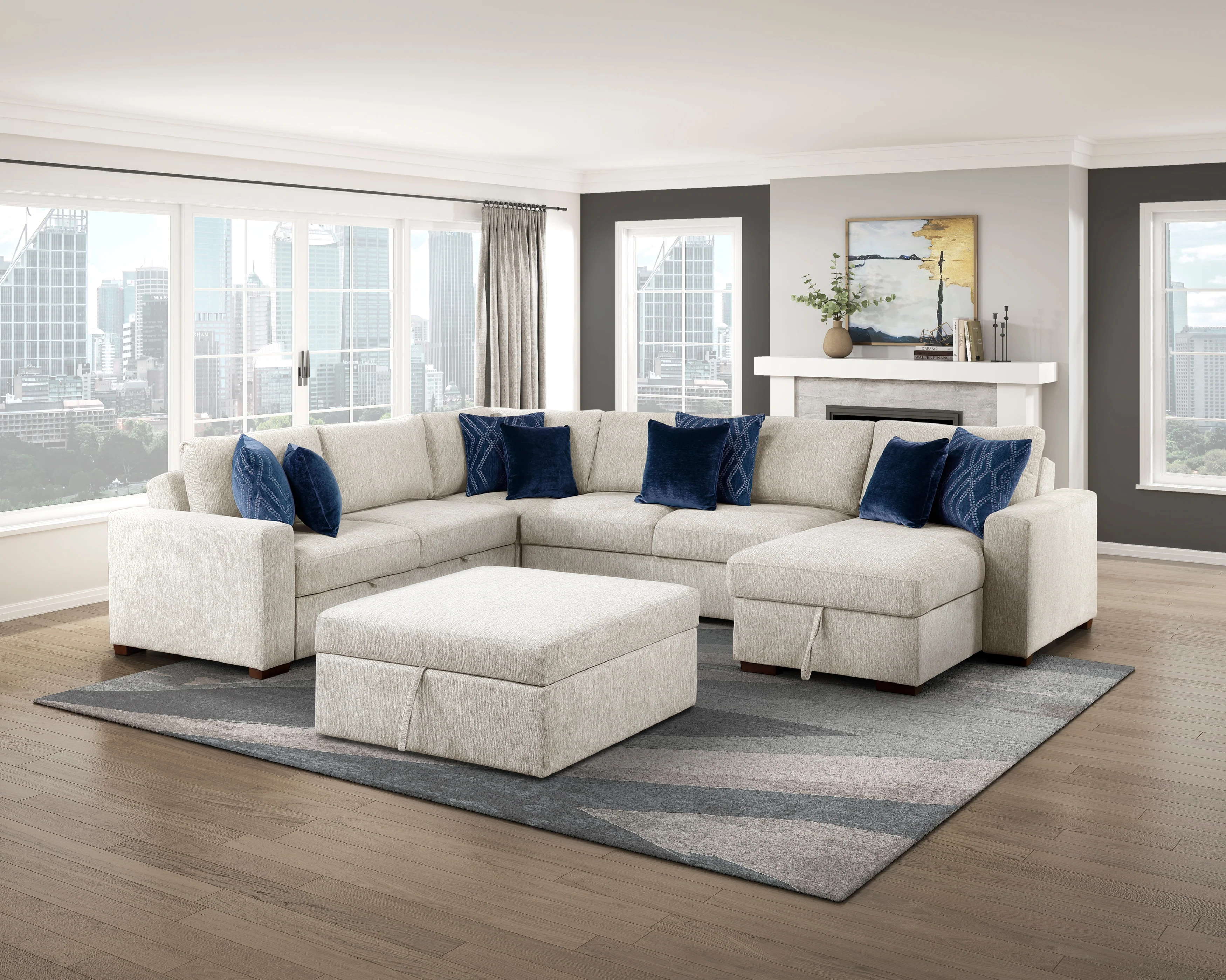 Isla Storage Ottoman With Casters - Image 4