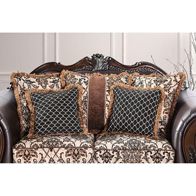 JAMAEL Brown/Espresso Sofa - Image 2