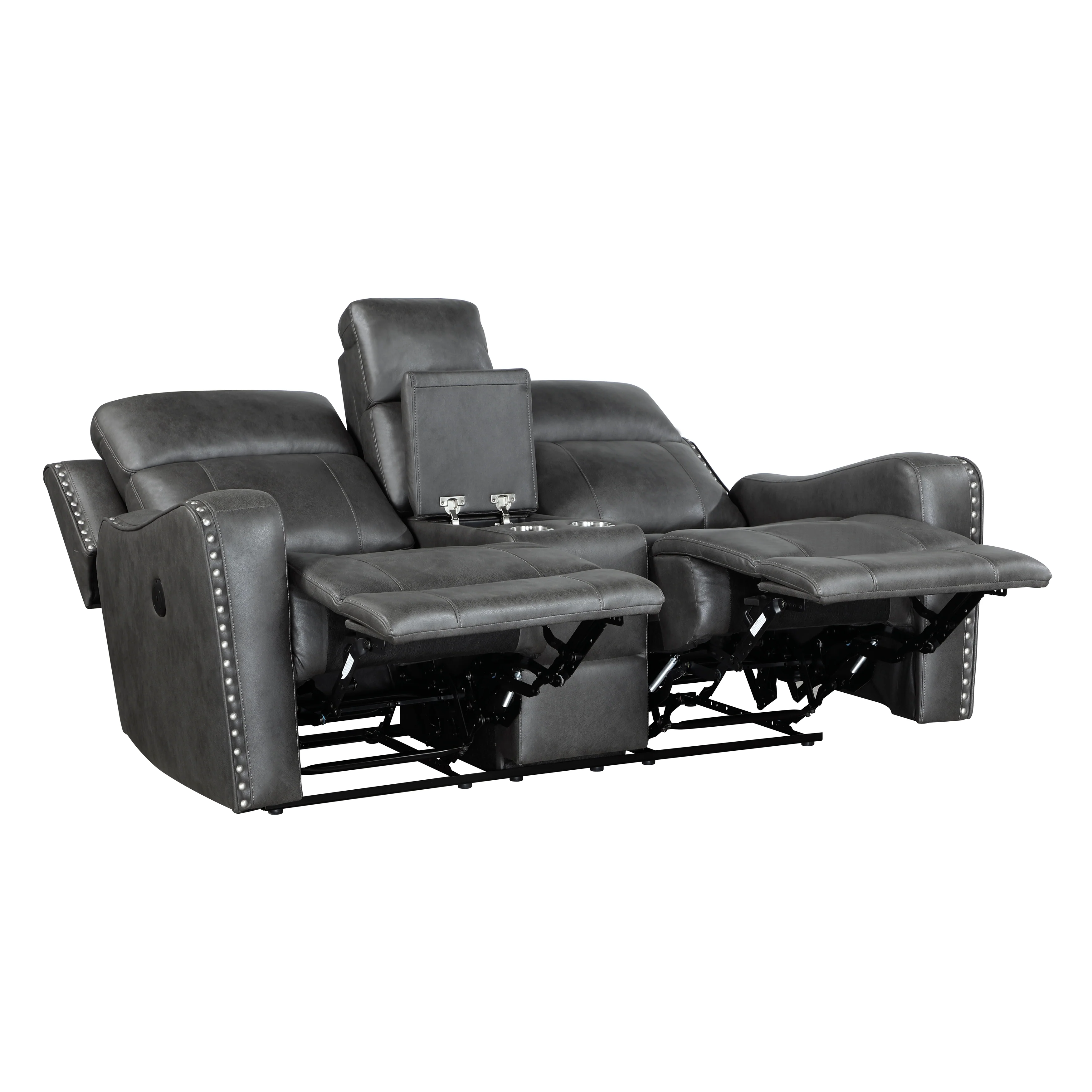 Kellen Power Double Reclining Love Seat With Center Console - Image 4