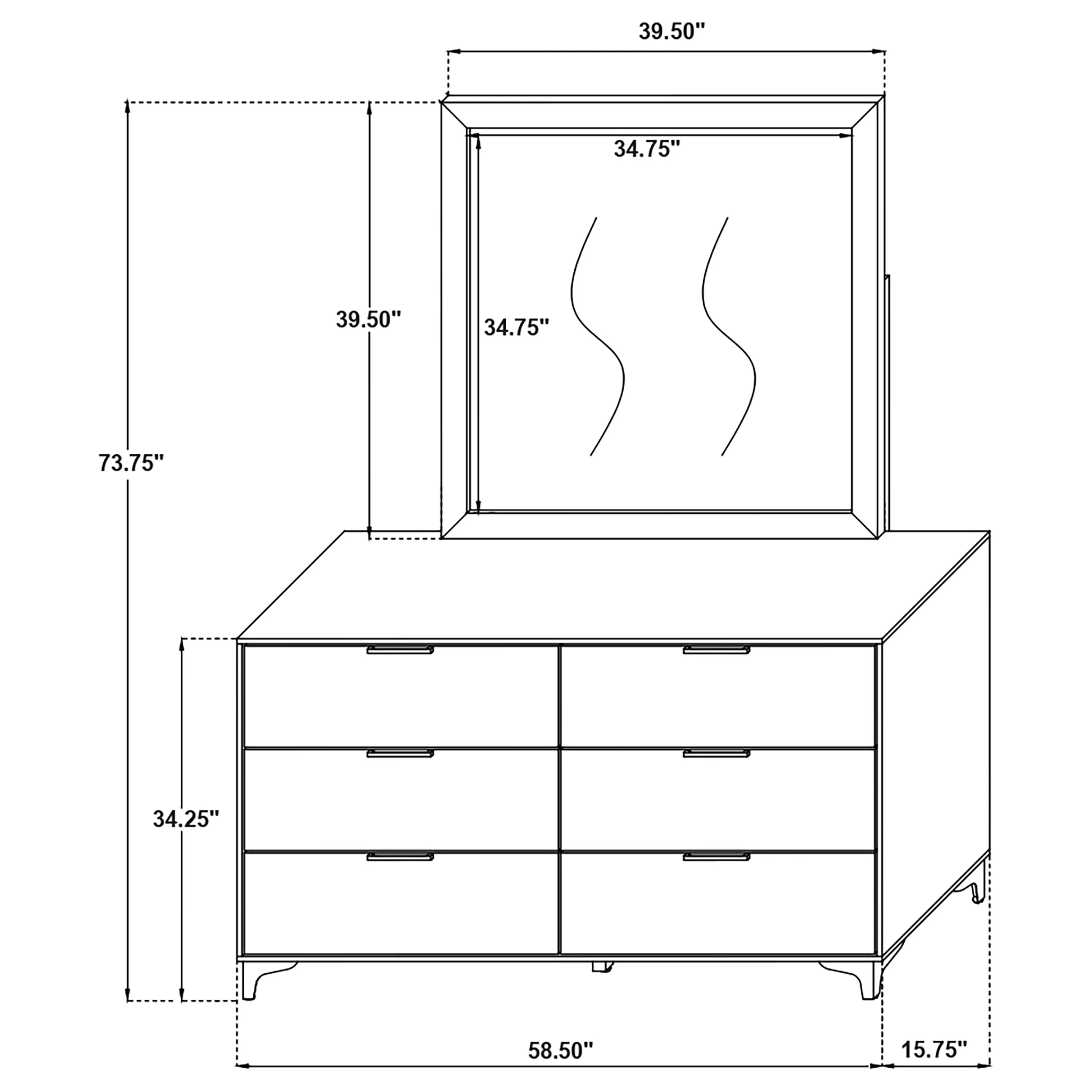 Kendall Dresser with Mirror - Image 10