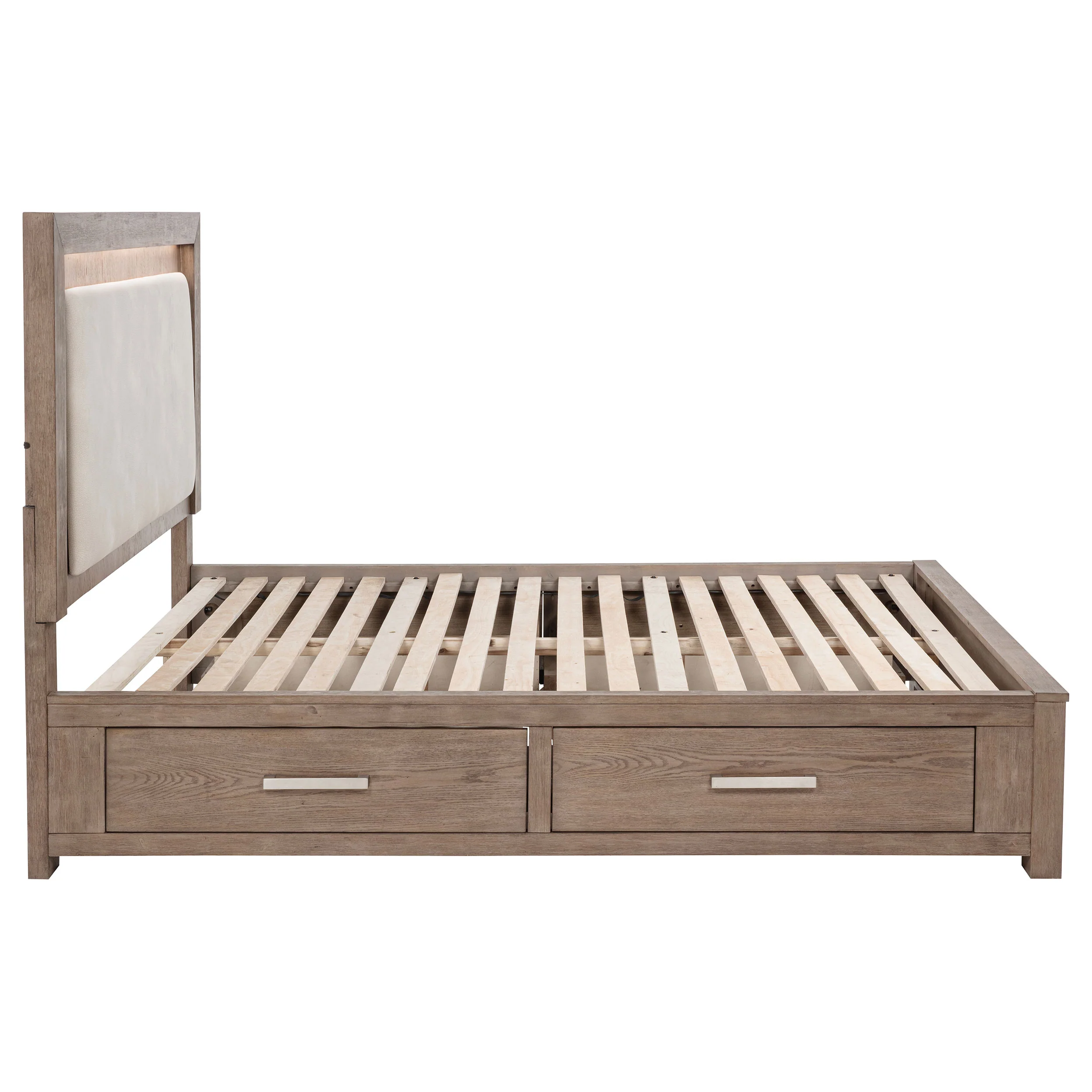 Kenora Panel Platform Storage Bed with LED Lighting - Image 9