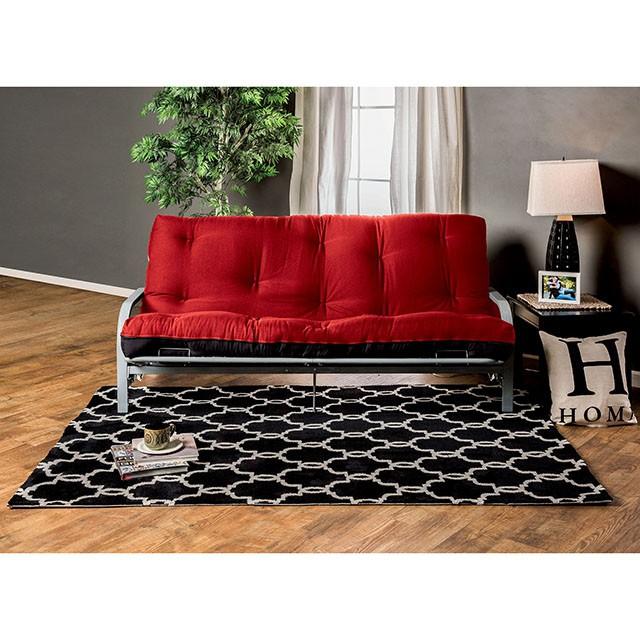 KNOX Red 8" Red/Black Futon Mattress w/ Inner Spring - Image 2