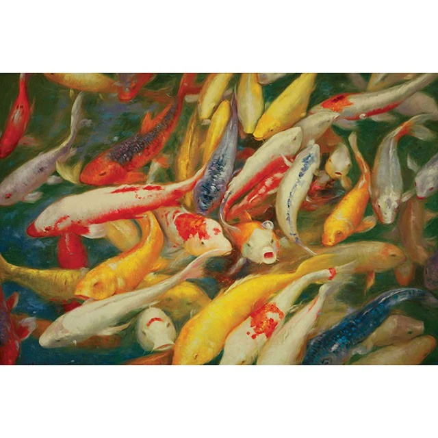 Koi Printed Canvas Painting - Image 2