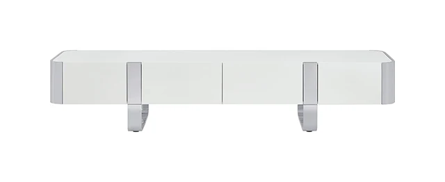Larvik TV Stand White w/ Silver Frame - Image 4