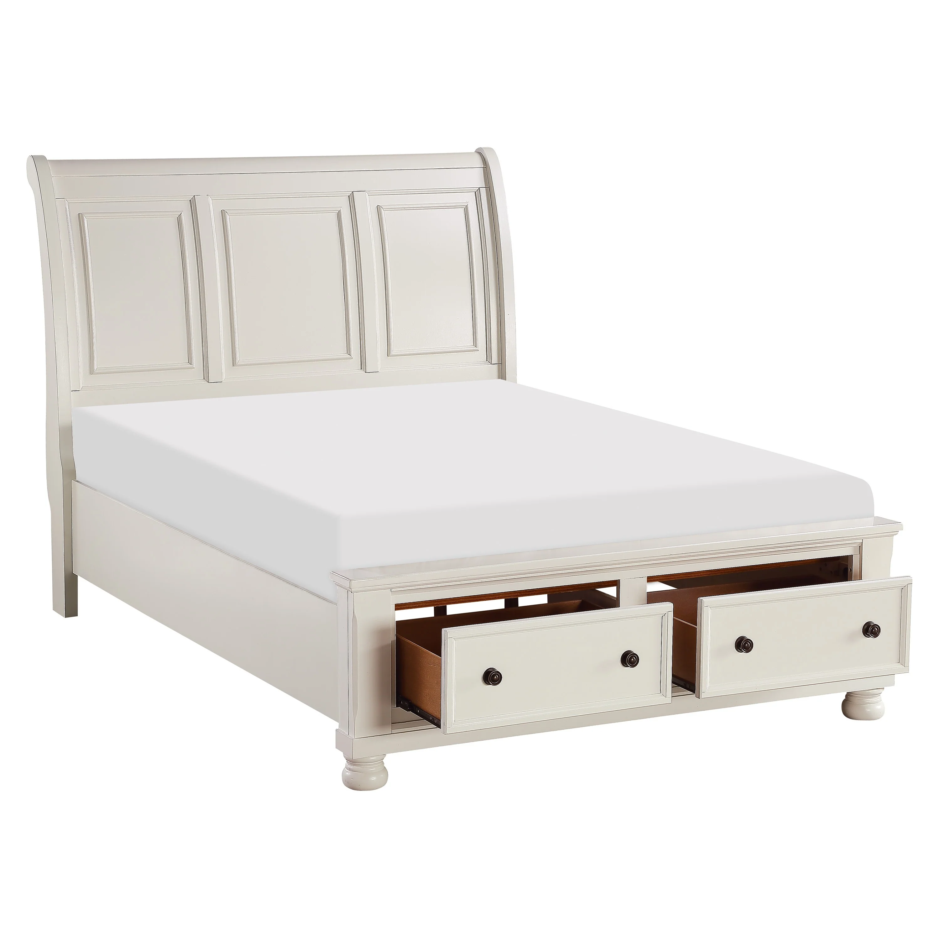 Laurelin Sleigh Platform Bed With Footboard Storage - Image 4