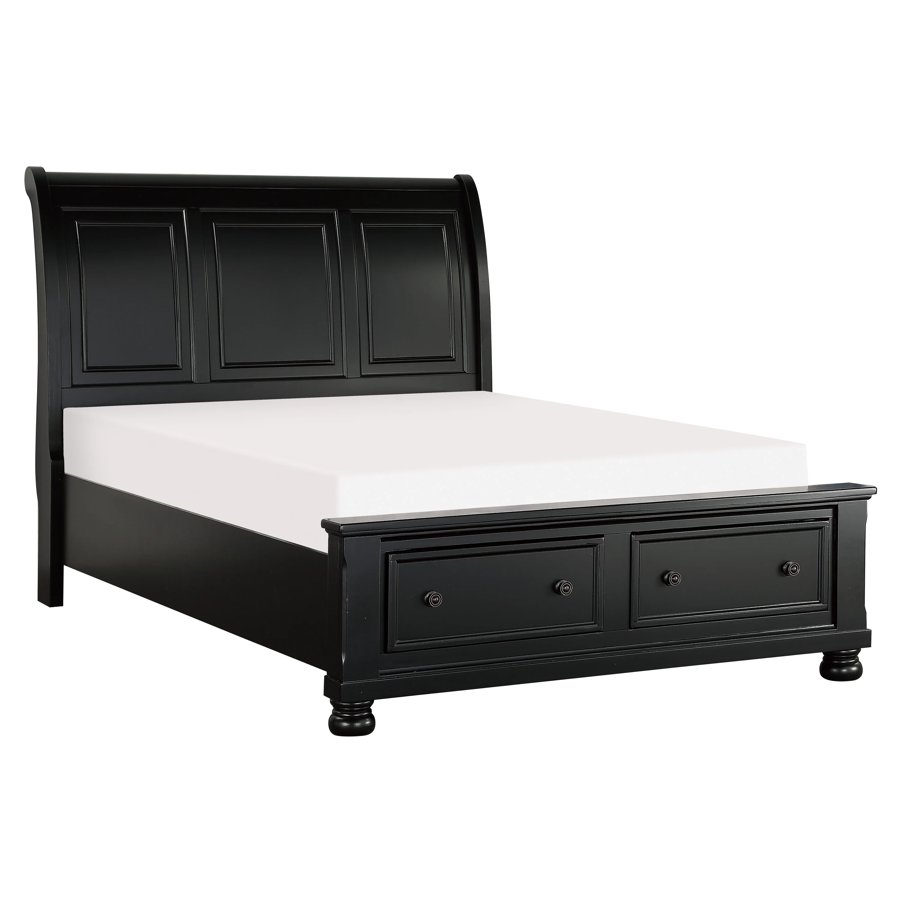 Laurelin Sleigh Platform Bed With Footboard Storage - Image 8