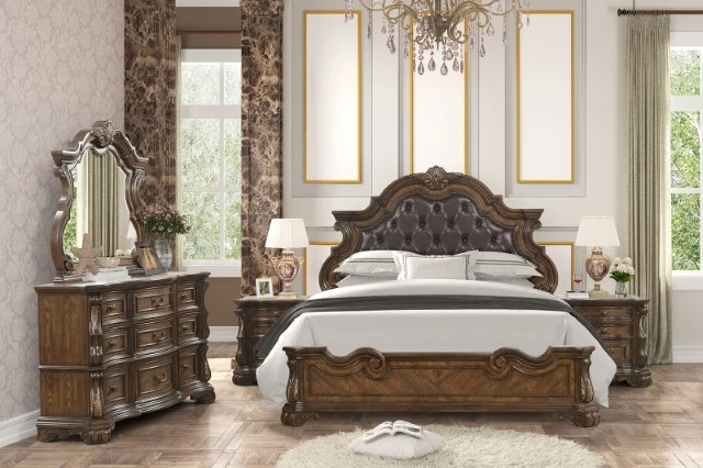 Leovanni 4 Pc Queen Bedroom Set Brown - Image 4