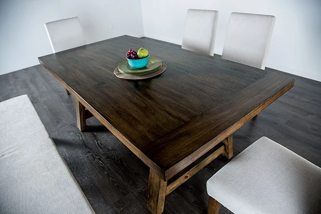 Losone Dining Table Set with Bench Rustic - Image 4