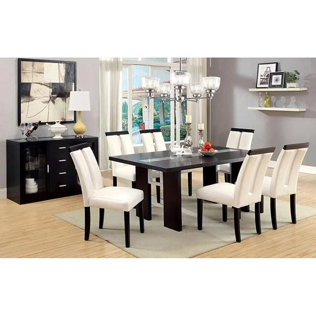 Luminar Black Glass-Insert Dining Table - Image 2