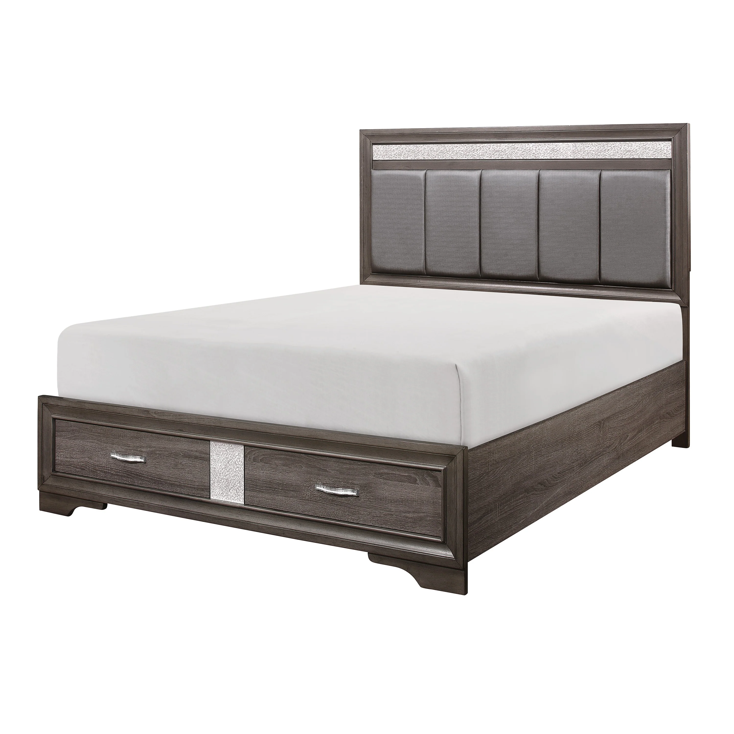 Luster (3) Queen Platform Bed with Footboard Storage - Image 2