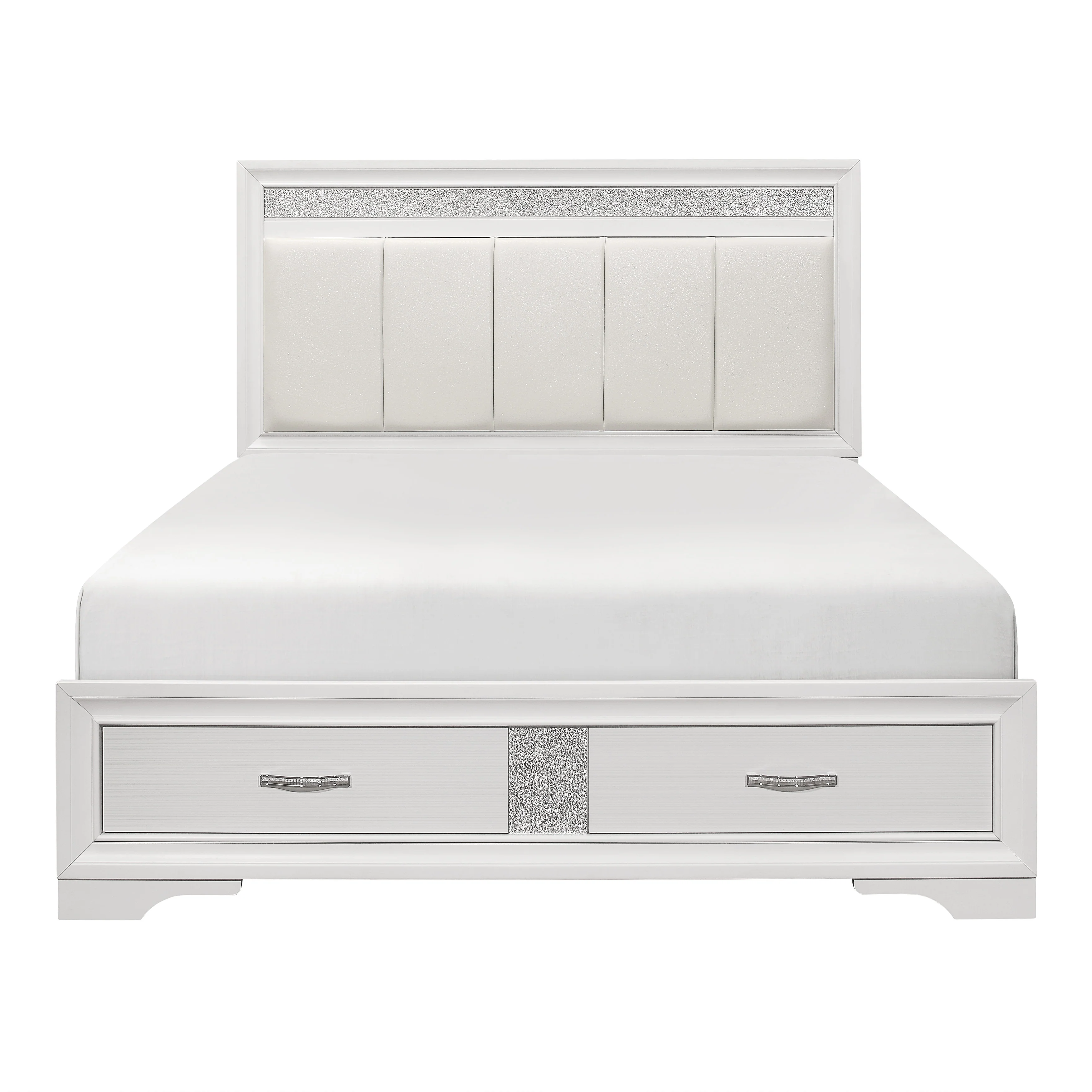 Luster 4 & 5 Piece Bed Set Grey & White - Image 9