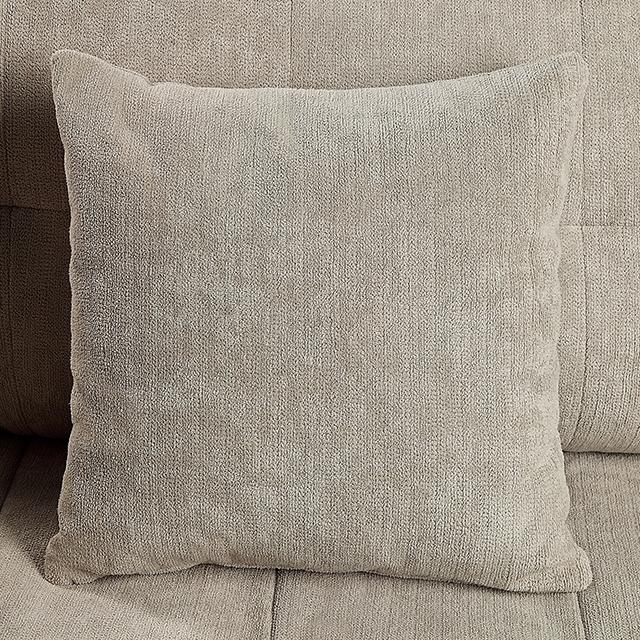 LYNDA Loveseat w/ Pillows, Light Gray - Image 4
