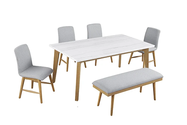 Mandier 6 Pc. Dining Table Set w/ Bench - Image 3