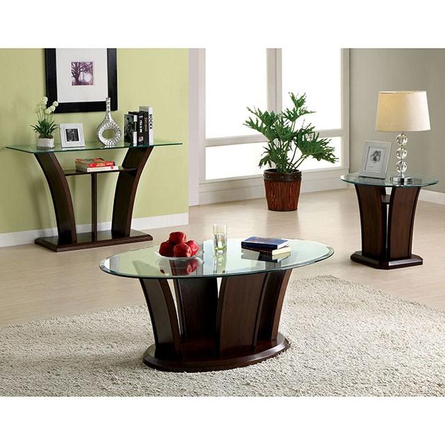 MANHATTAN IV Dark Cherry Sofa Table, Brown Cherry - Image 2