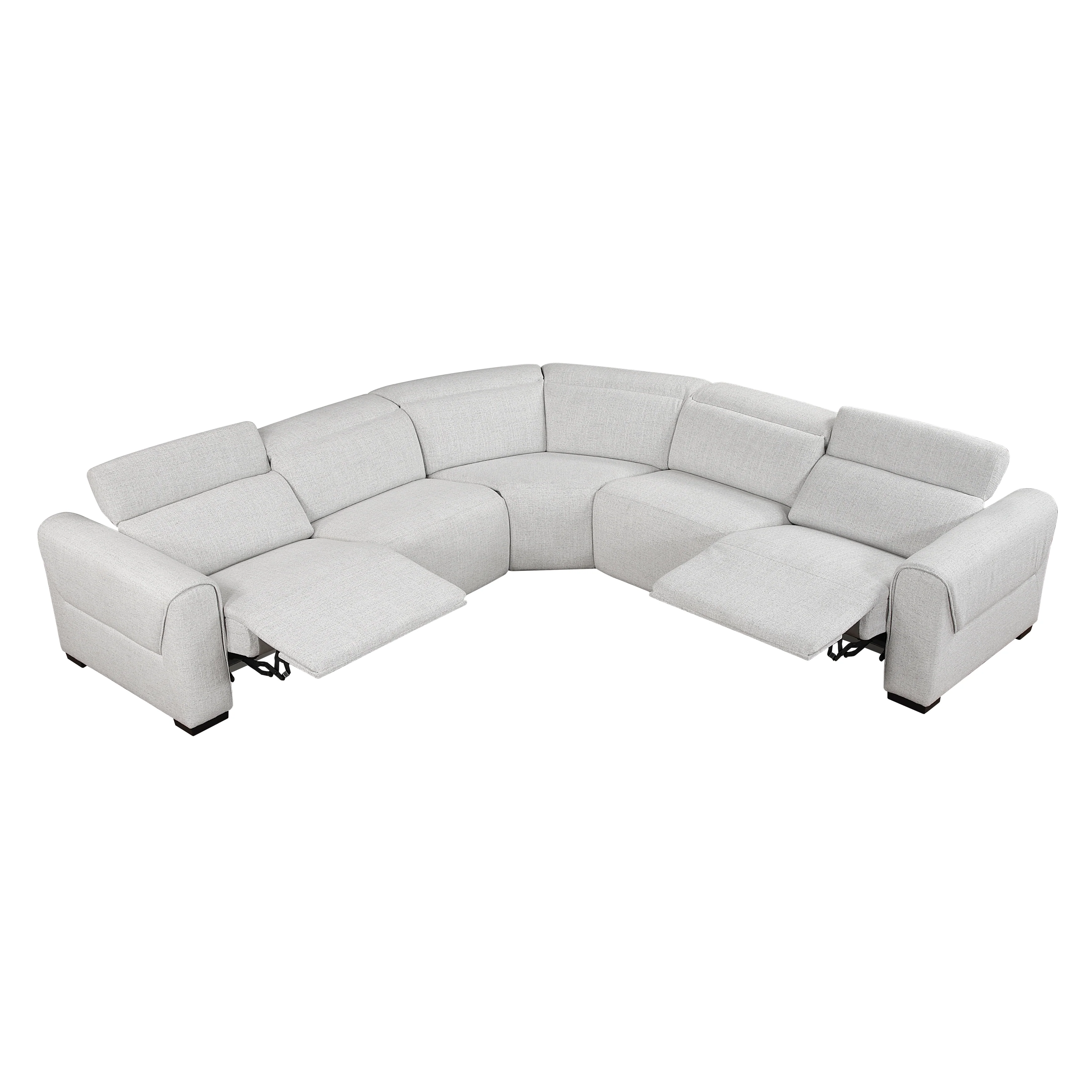 McPherson 5-piece Modular Power Reclining Sectional With Power Headrests, Charging Ports - Image 5