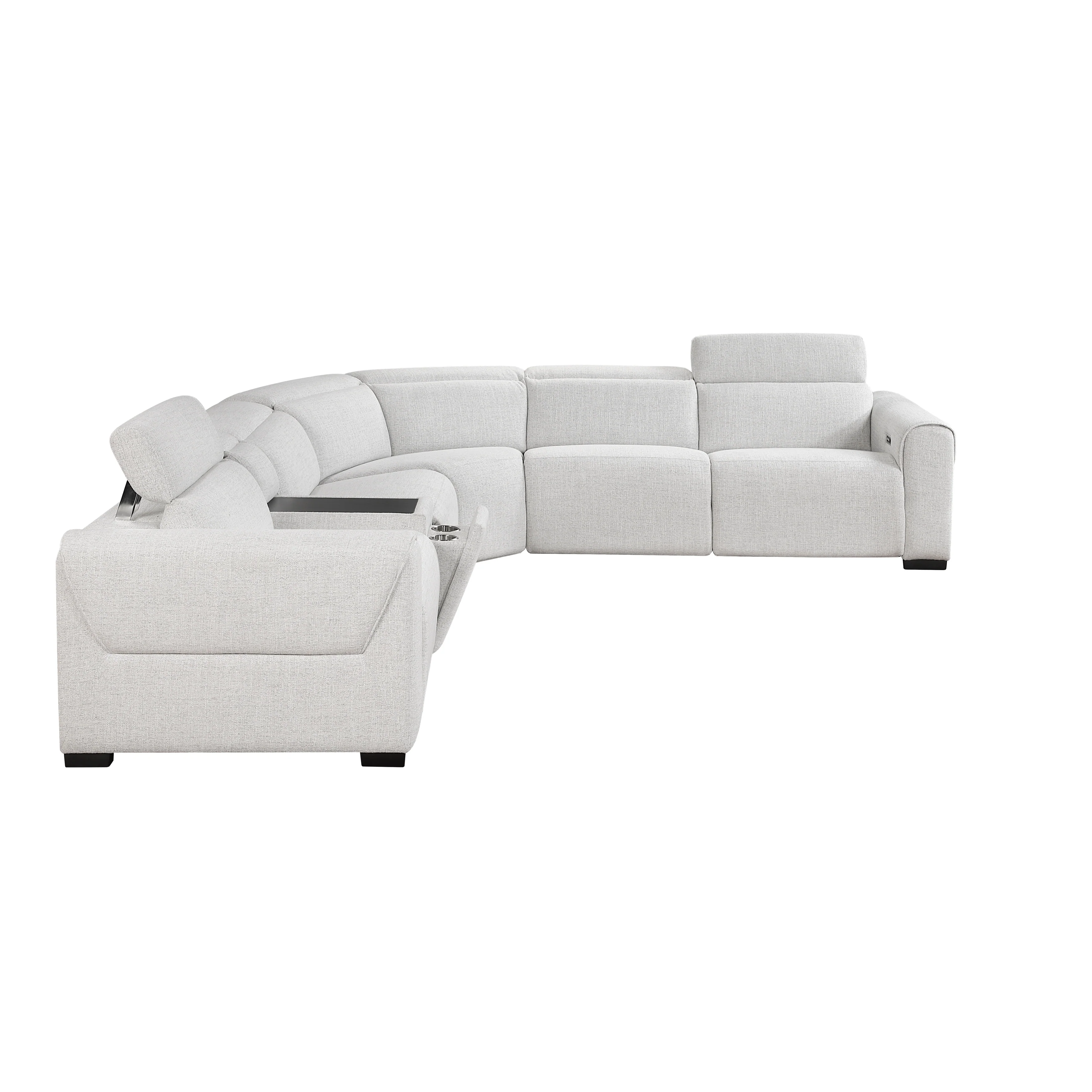 McPherson 6-piece Modular Power Reclining Sectional With Power Headrests, Charging Ports - Image 5
