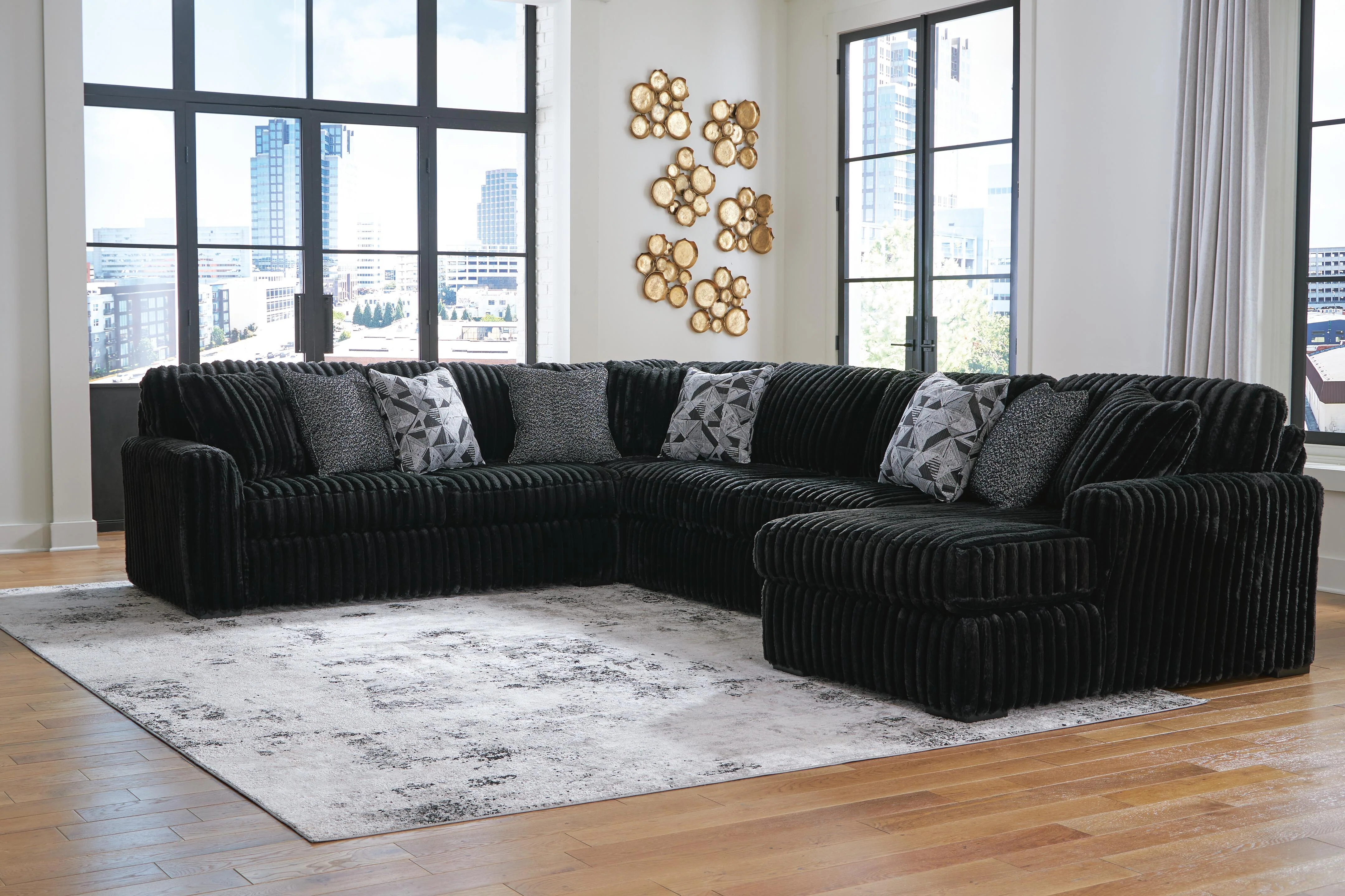 Midnight-Madness Sectional with Chaise - Image 110