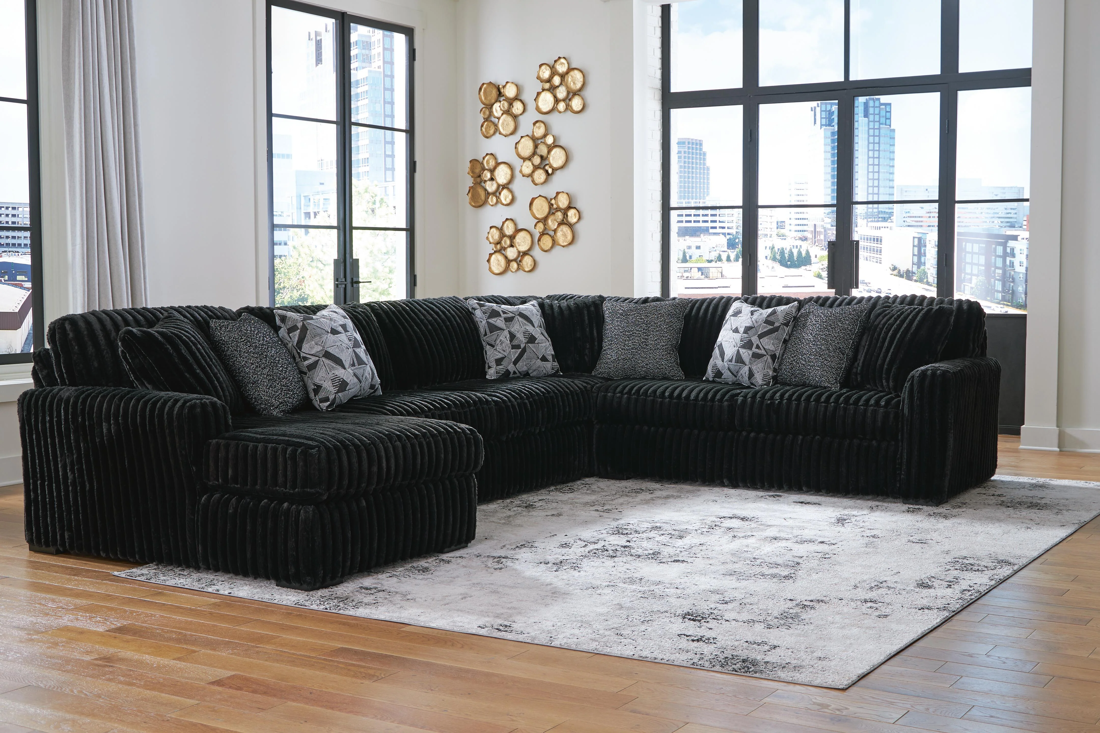 Midnight-Madness Sectional with Chaise - Image 82