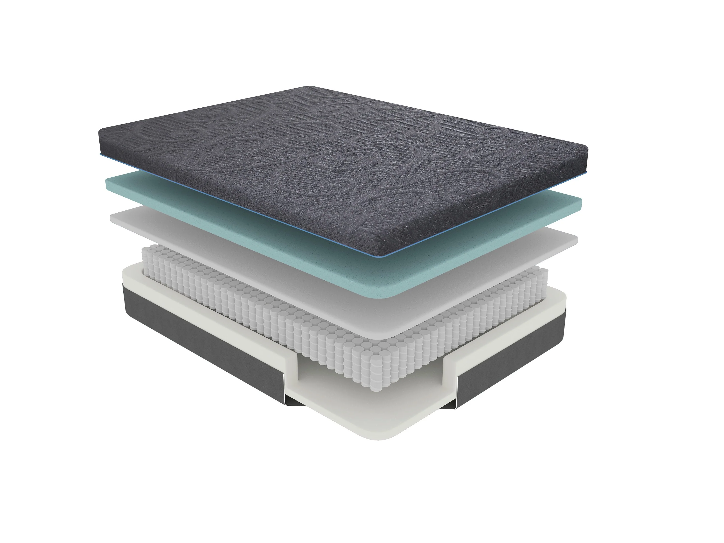 Mira 11" Split Eastern King Gel-infused Memory Foam Hybrid Mattress(2-piece) - Image 4