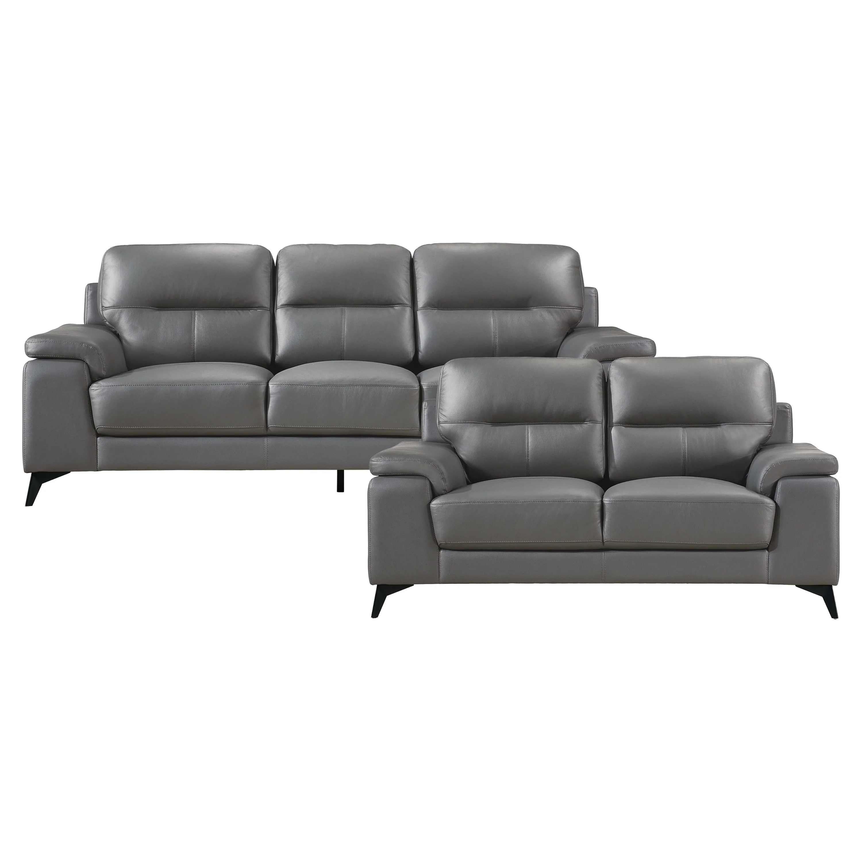 Mischa 2pc Set: Sofa, Love (9514DGY)