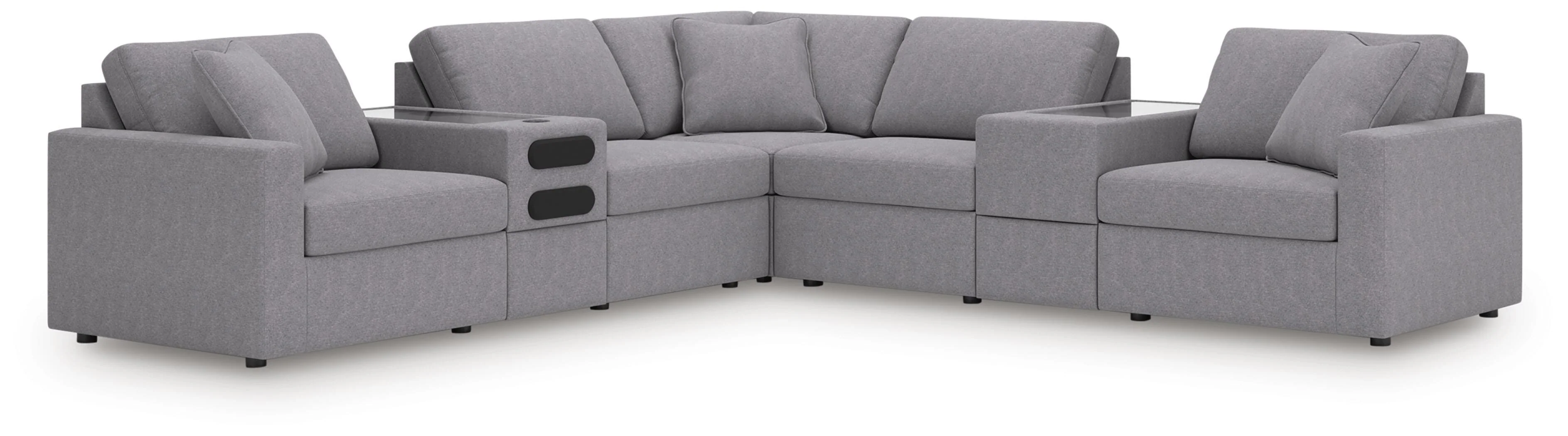 Modmax Balanced Sectional with Audio and Storage Consoles