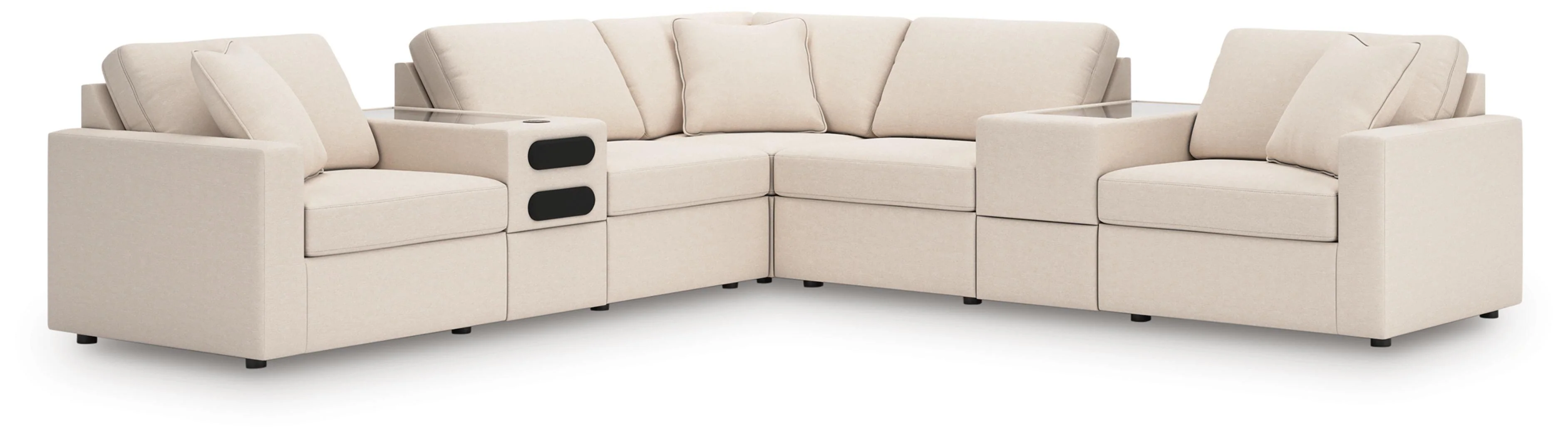 Modmax Balanced Sectional with Audio and Storage Consoles - Image 65