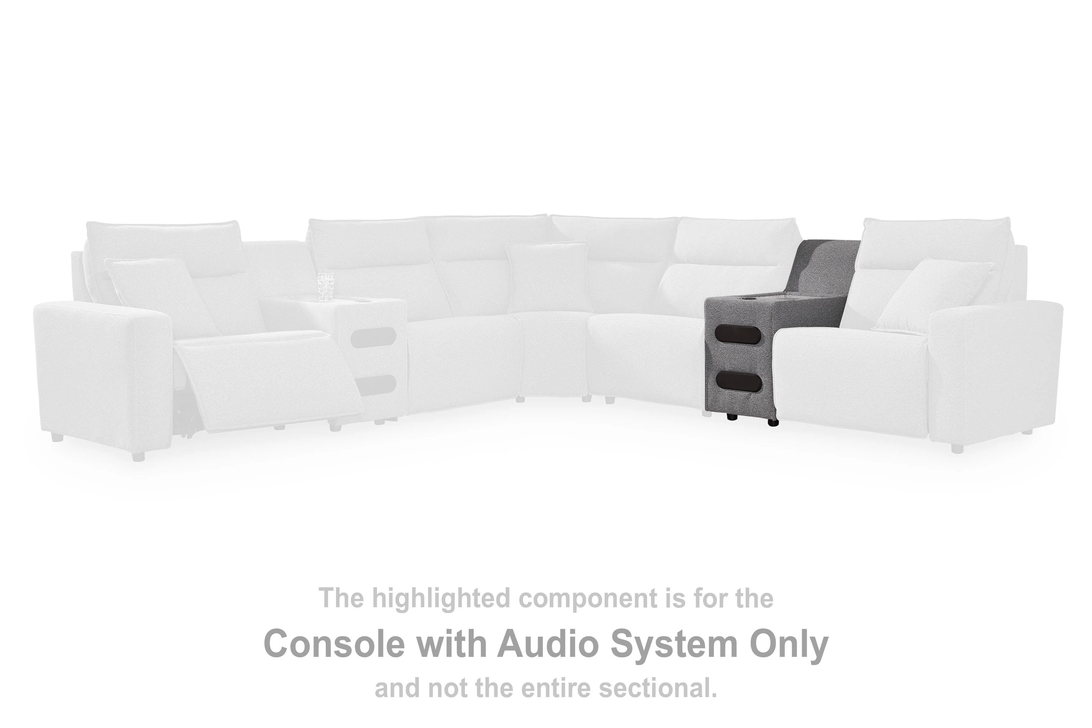 Modmax II Power Reclining Sectional with Audio Console - Image 8