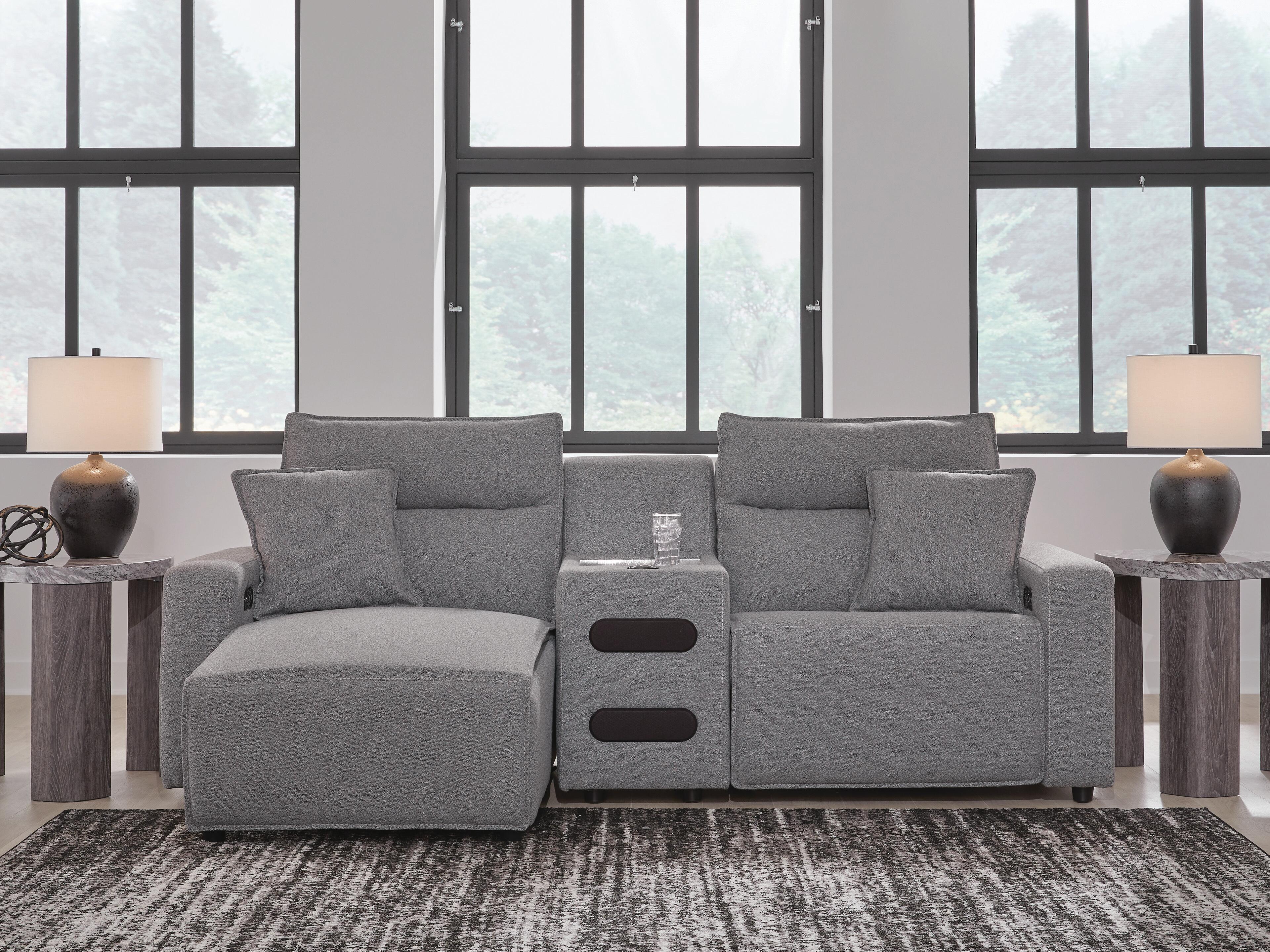 Modmax II Power Reclining Sectional with Chaise and Audio Console - Image 2
