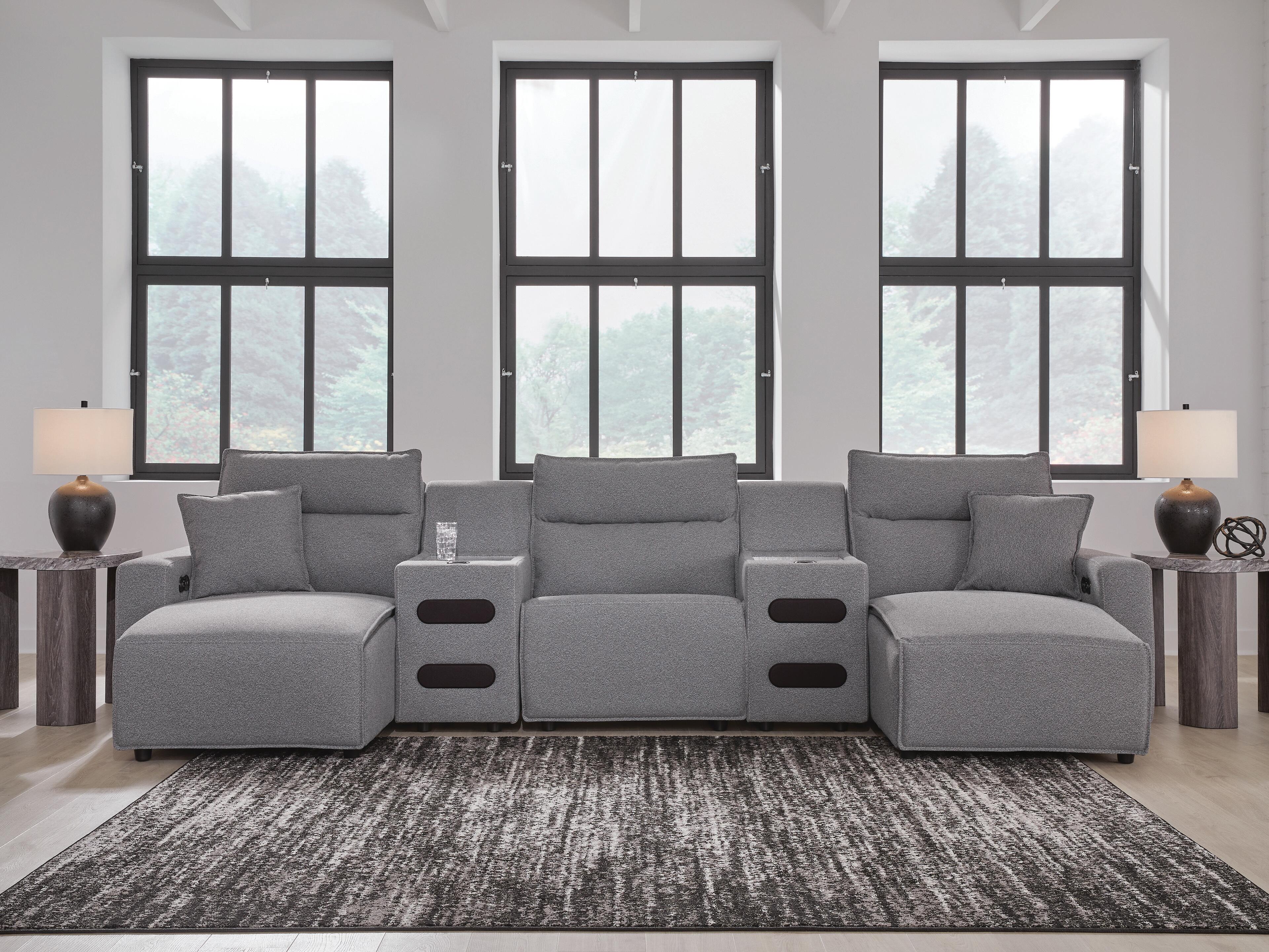 Modmax II Power Reclining Sectional with Chaise and Audio Consoles - Image 2