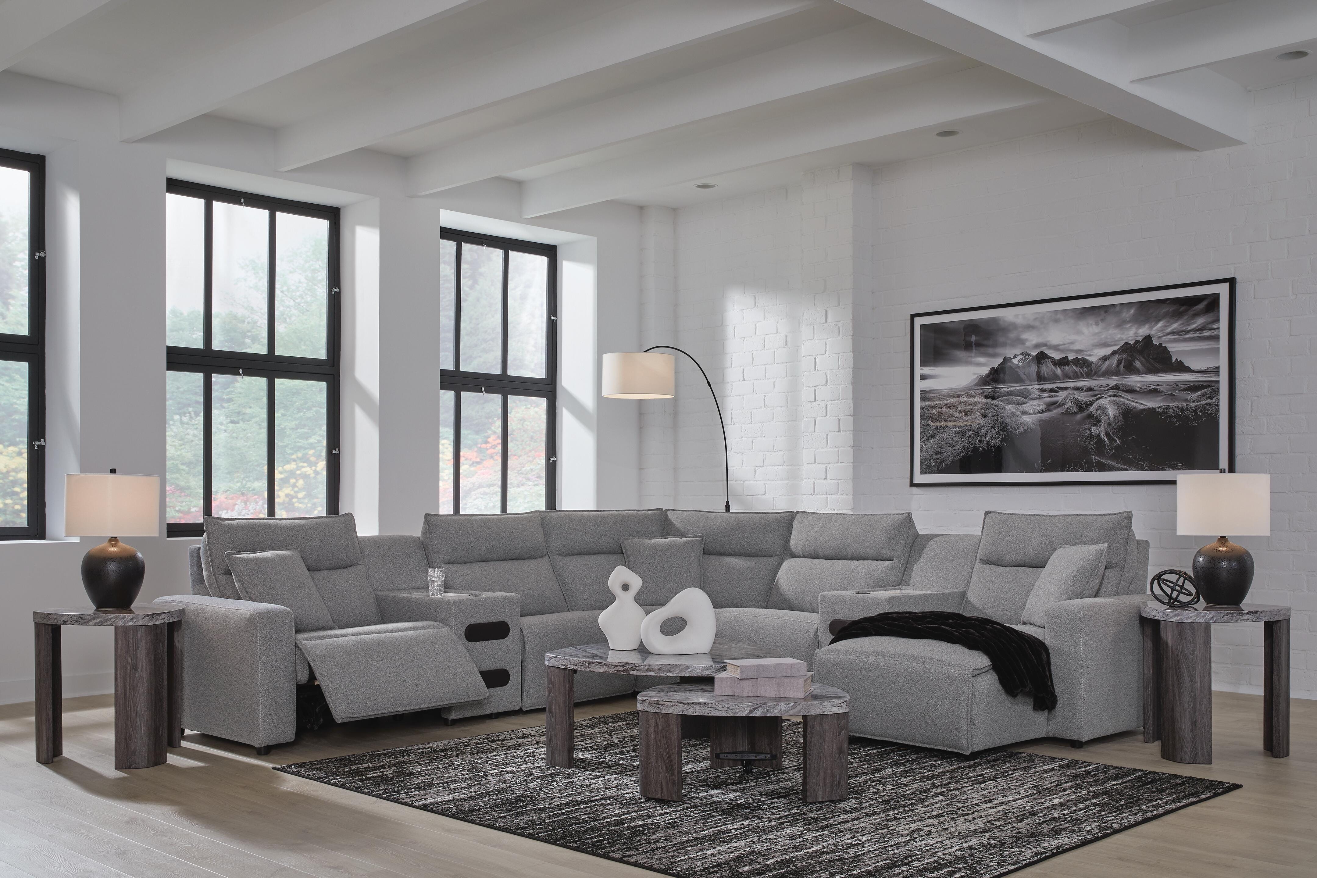Modmax II Power Reclining Sectional with Chaise and Audio Consoles - Image 88