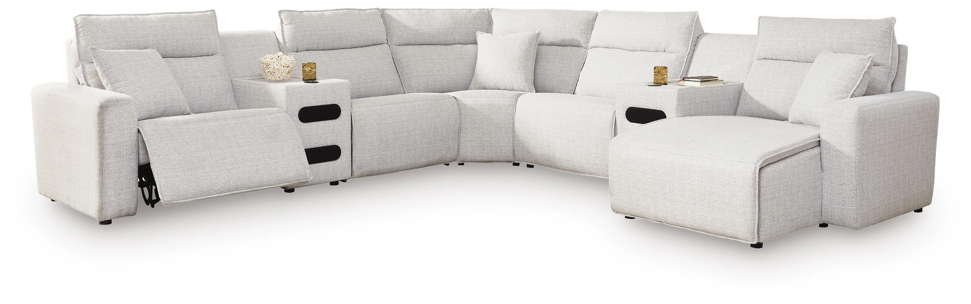Modmax II Power Reclining Sectional with Chaise and Audio Consoles - Image 93