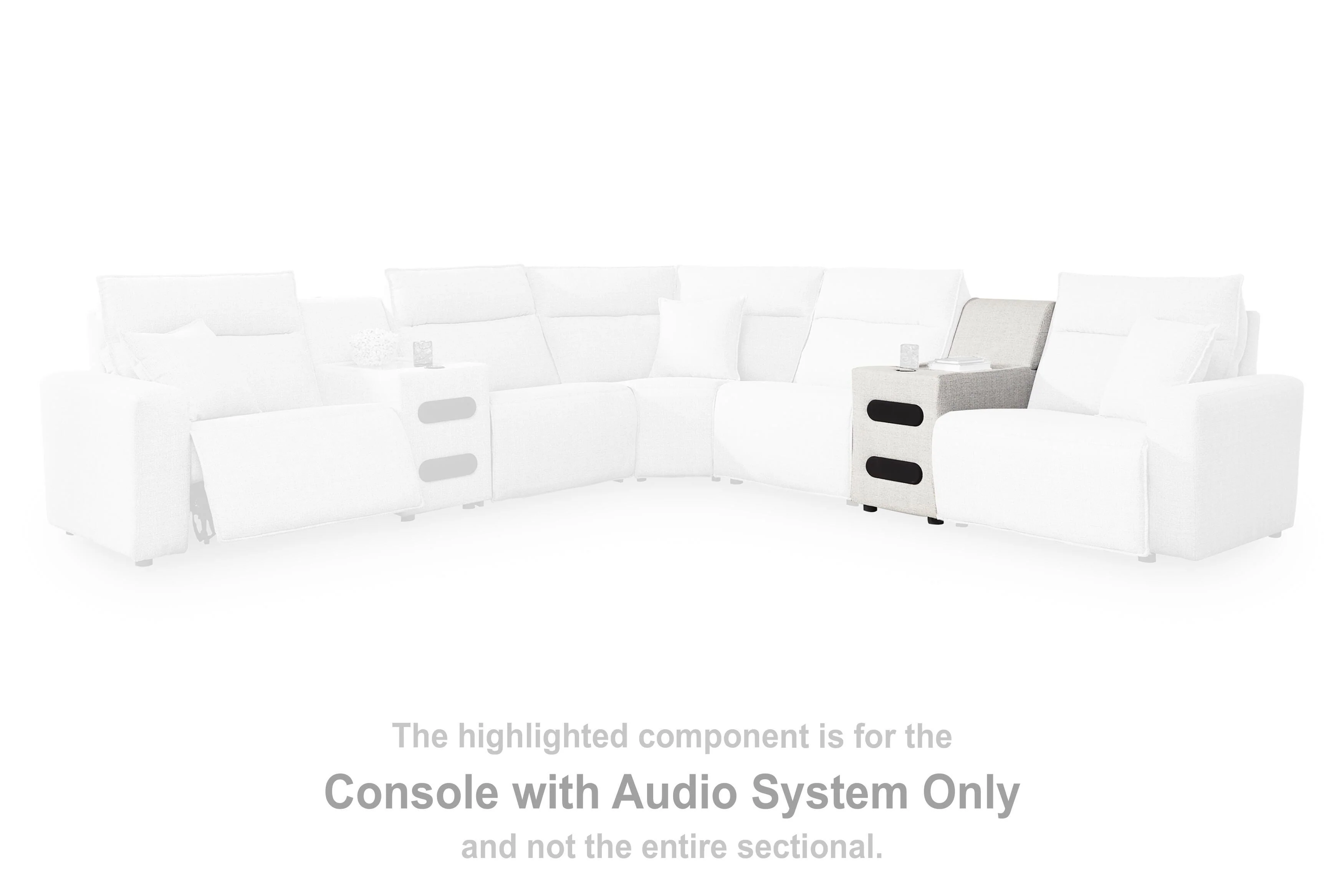 Modmax II Reclining Sectional with Chaise and Audio Console - Image 128