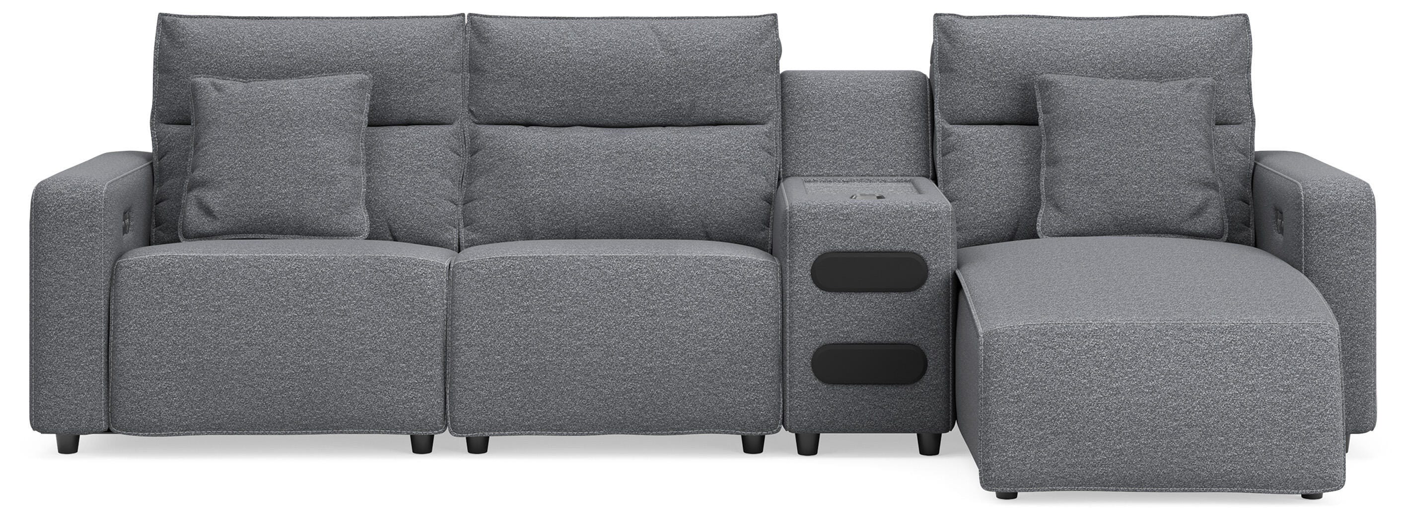 Modmax II Reclining Sectional with Chaise and Audio Console - Image 17