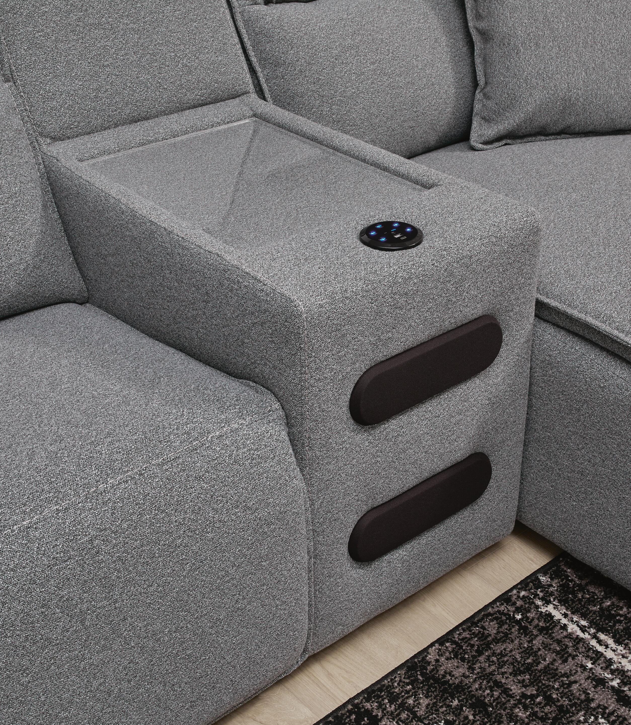 Modmax II Reclining Sectional with Chaise and Audio Console - Image 83