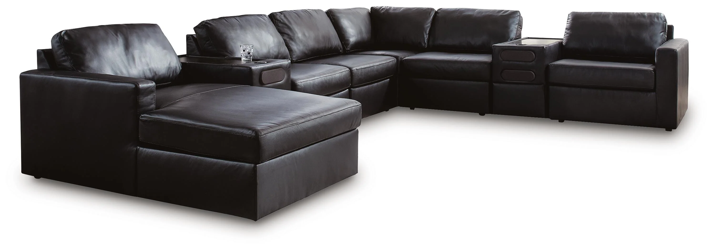 Modmax II Sectional with Chaise and Audio Consoles - Image 36