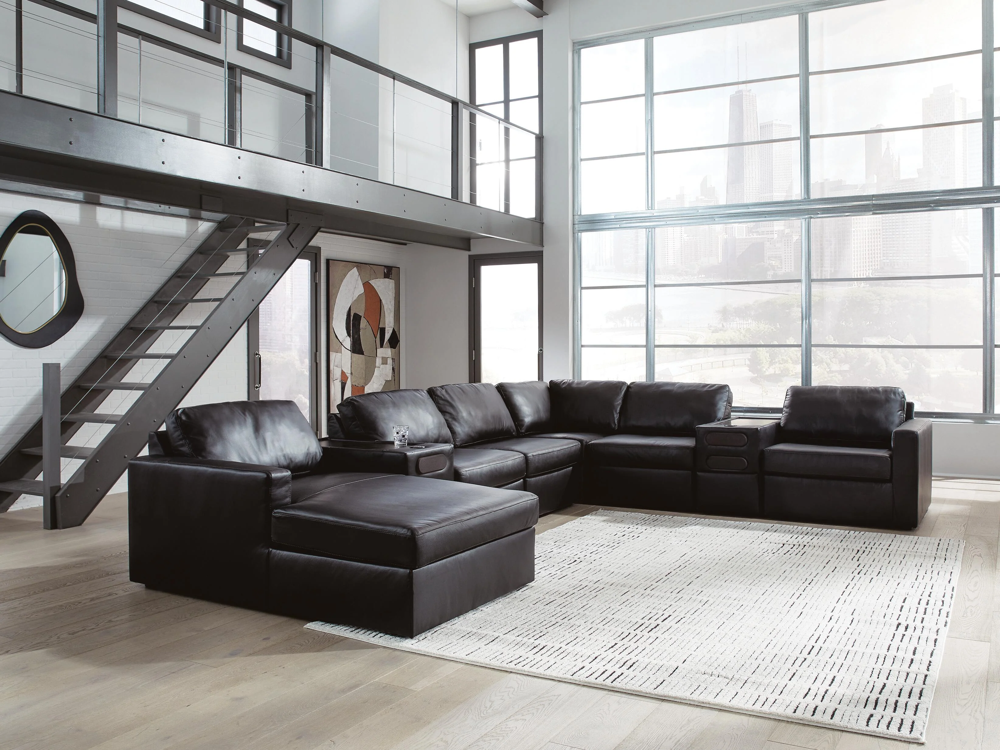 Modmax II Sectional with Chaise and Audio Consoles - Image 37