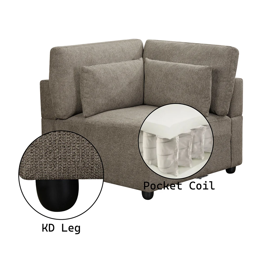 Modular - Wedge w/3 Pillows - Image 4