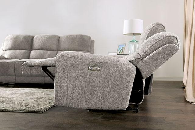MORCOTE Power Loveseat, Light Gray - Image 6