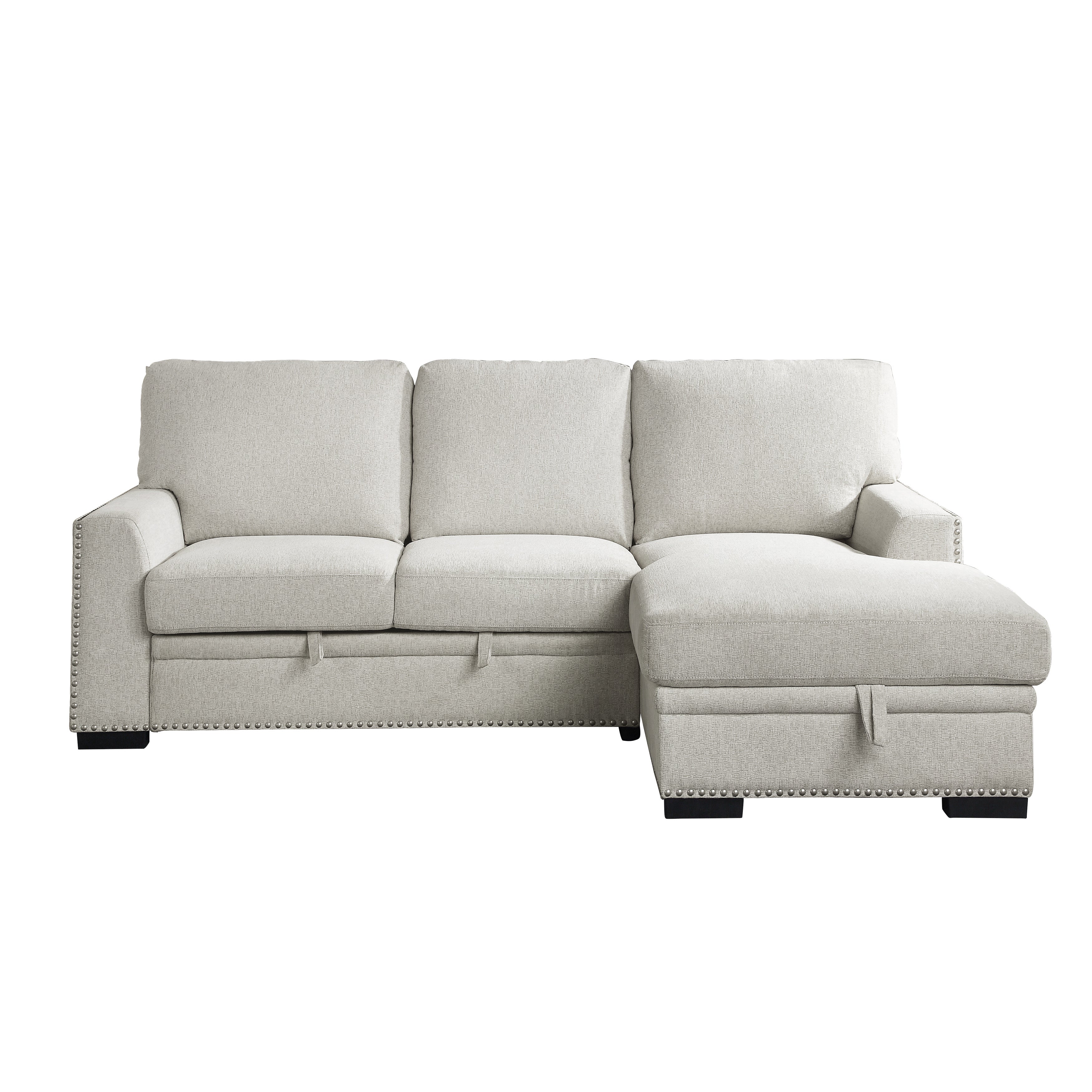 Morelia 2-piece Sectional With Pull-out Bed And Right Chaise With Hidden Storage
