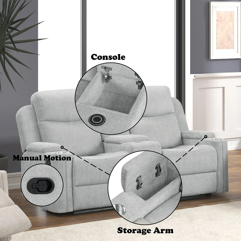 Motion Loveseat w/Console & Storage Arm - Image 10