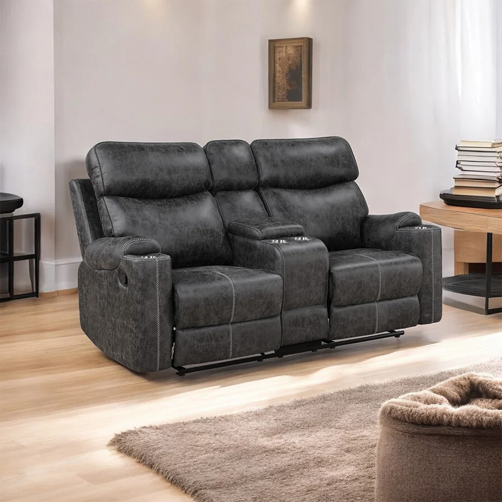 Motion Loveseat w/Console & USB Port - Image 7