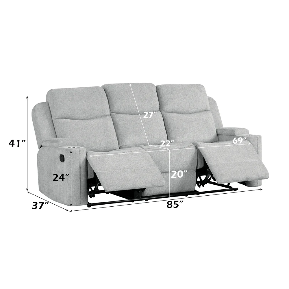 Motion Sofa w/Storage Arm - Image 8