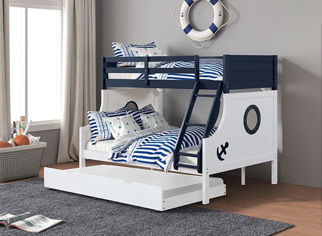 Nautia Twin/Full Bunk Bed Black & White - Image 3