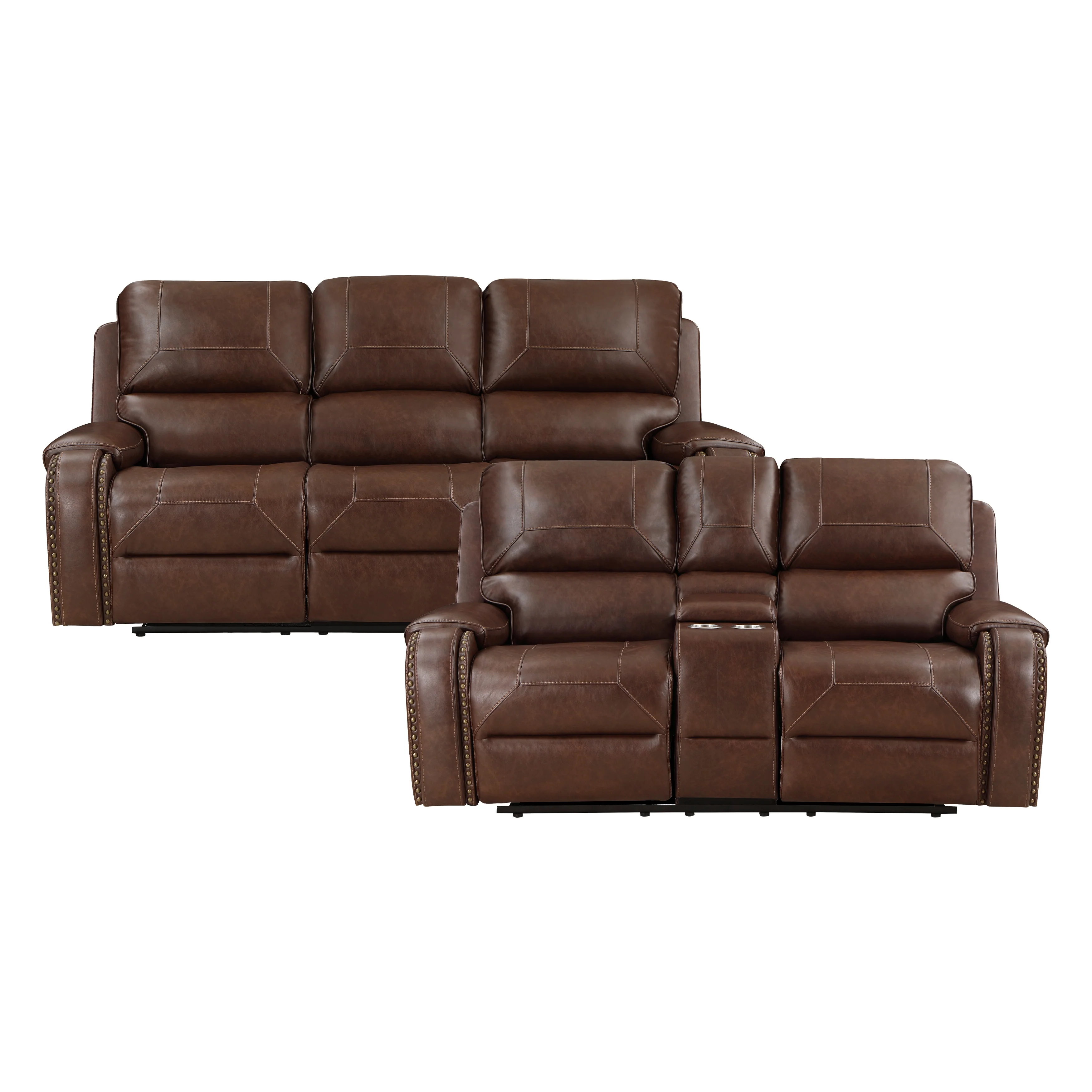 Newnan 2PC SET: Sofa, LOVE (8549BRW)