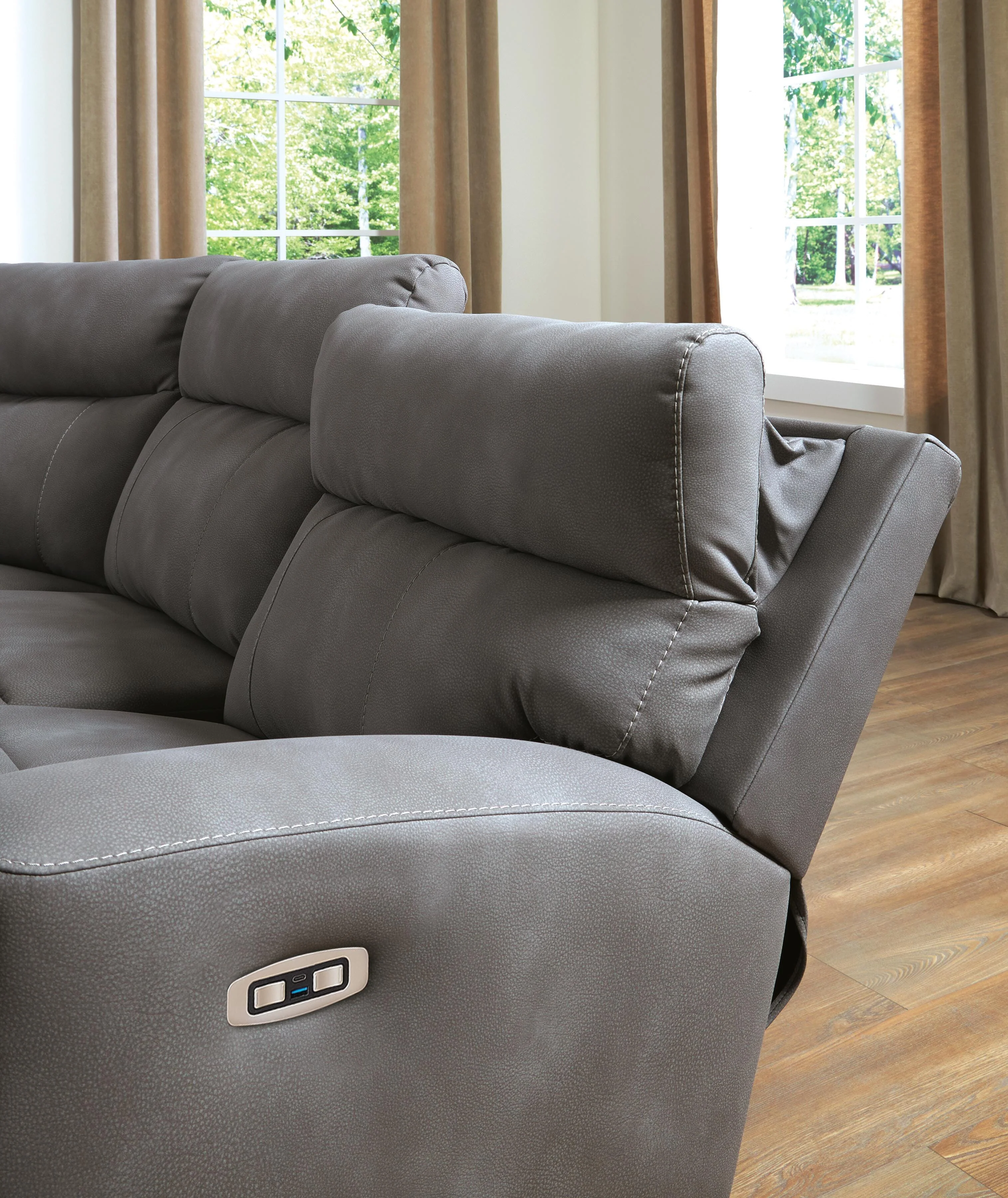 Next-Gen DuraPella Power Reclining Sectional Loveseat - Image 4