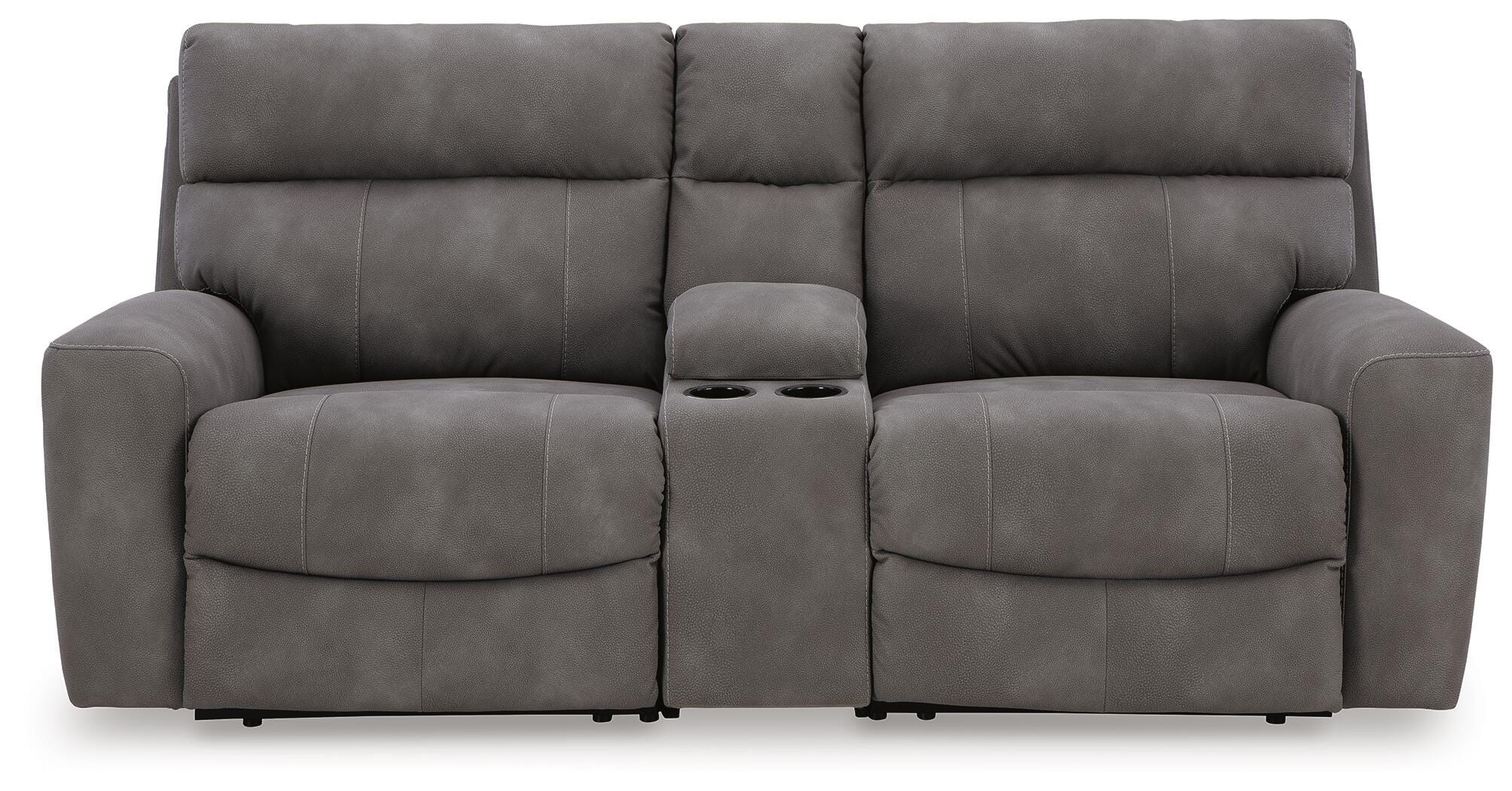 Next-Gen DuraPella Power Reclining Sectional Loveseat with Console - Image 9