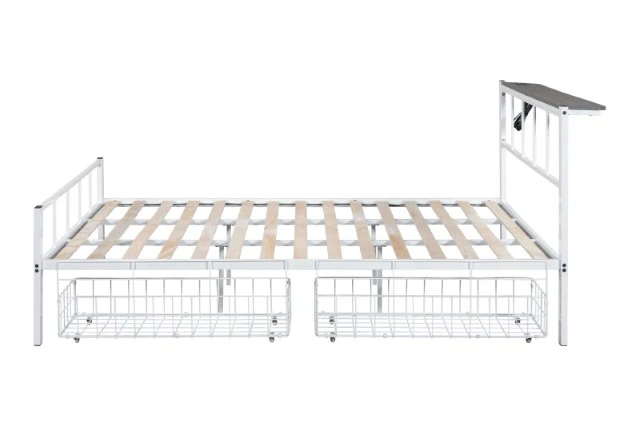 Nicoli Queen Metal Bed With Underbed Storage - Image 6