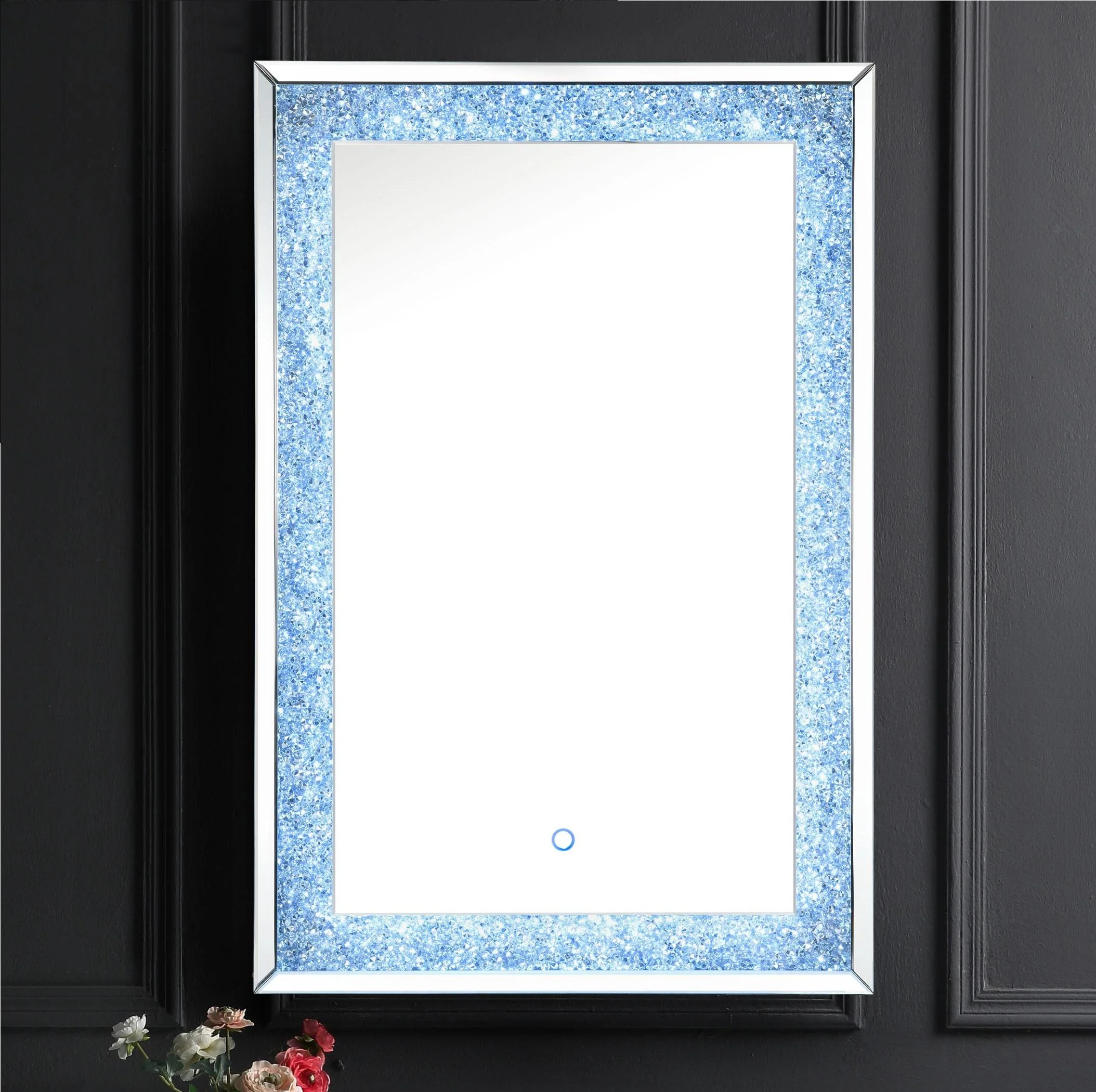 Noralie Mirrored & Faux Diamonds Wall Decor (LED)