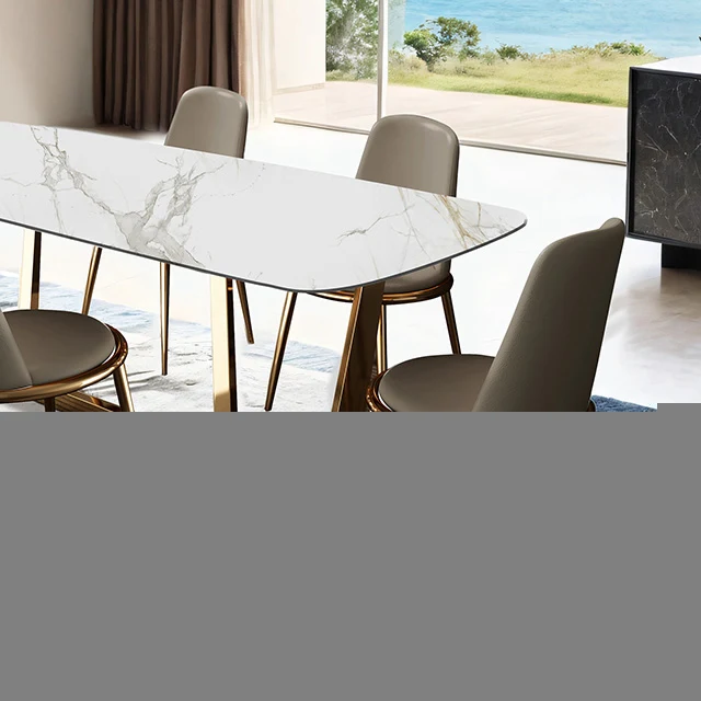 Norelli 7 Pc Dining Table Set Gold